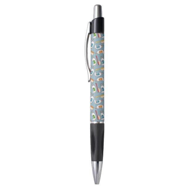 Toothbrush & Toothpaste Pattern Pen (Top (Vertical))