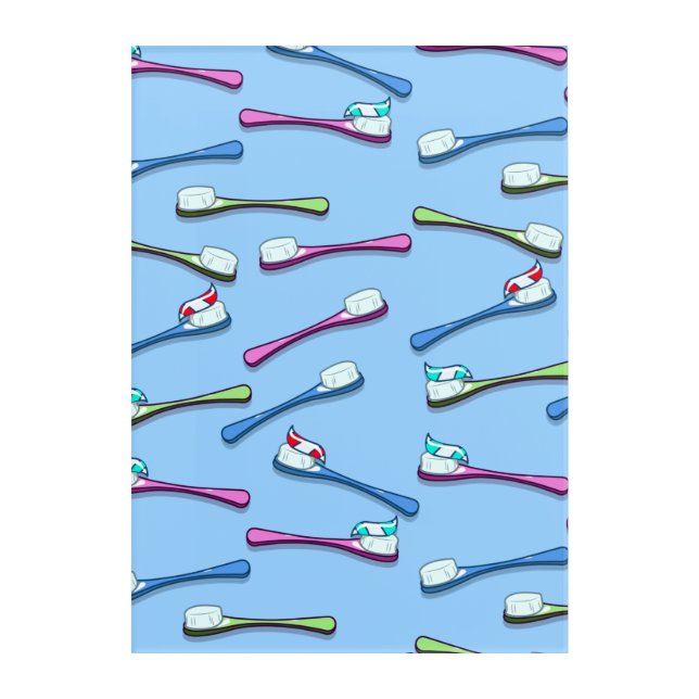 Toothbrushes Acrylic Print (Front)