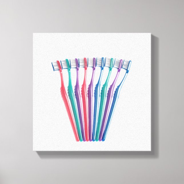Toothbrushes Canvas Print (Front)