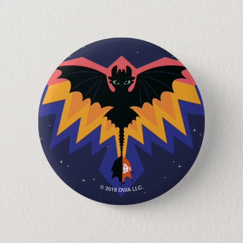Toothless Colored Flight Graphic Button