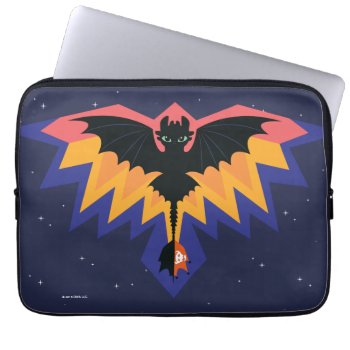 Toothless Colored Flight Graphic Laptop Sleeve by howtotrainyourdragon at Zazzle