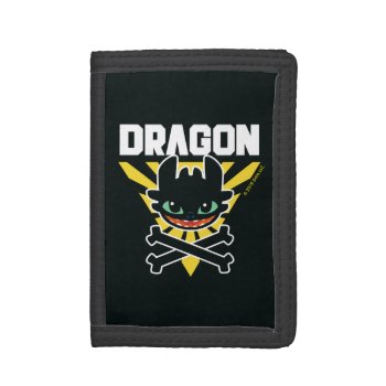Toothless "dragon" Cross Bones Hazard Icon Trifold Wallet by howtotrainyourdragon at Zazzle
