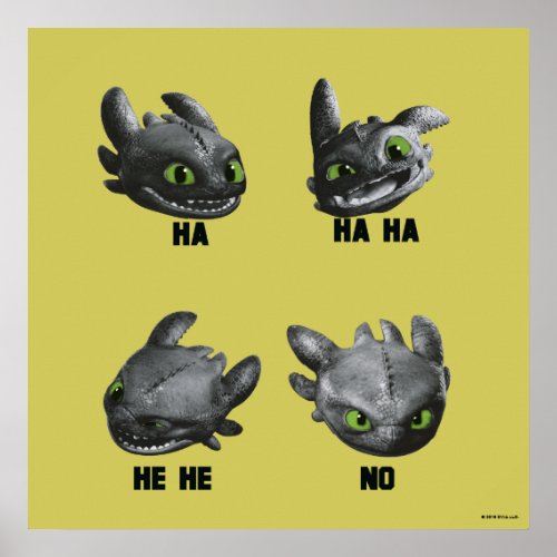 Toothless Face Expression Chart