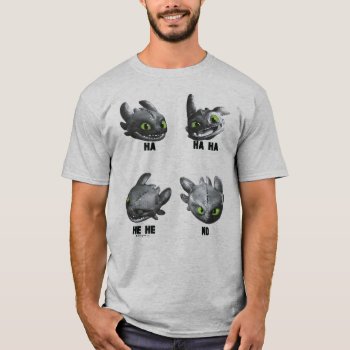 Toothless Face Expression Chart T-shirt by howtotrainyourdragon at Zazzle