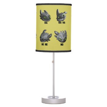 Toothless Face Expression Chart Table Lamp by howtotrainyourdragon at Zazzle