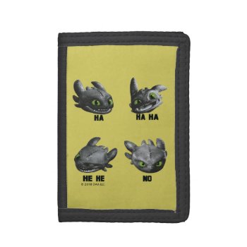 Toothless Face Expression Chart Trifold Wallet by howtotrainyourdragon at Zazzle