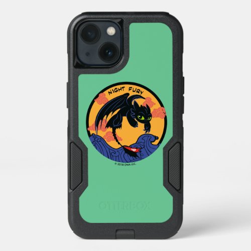 Toothless Night Fury Flying Over Ocean Waves iPhone 13 Case