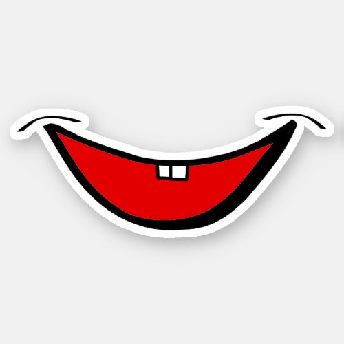 Toothless Smile Illustration Sticker