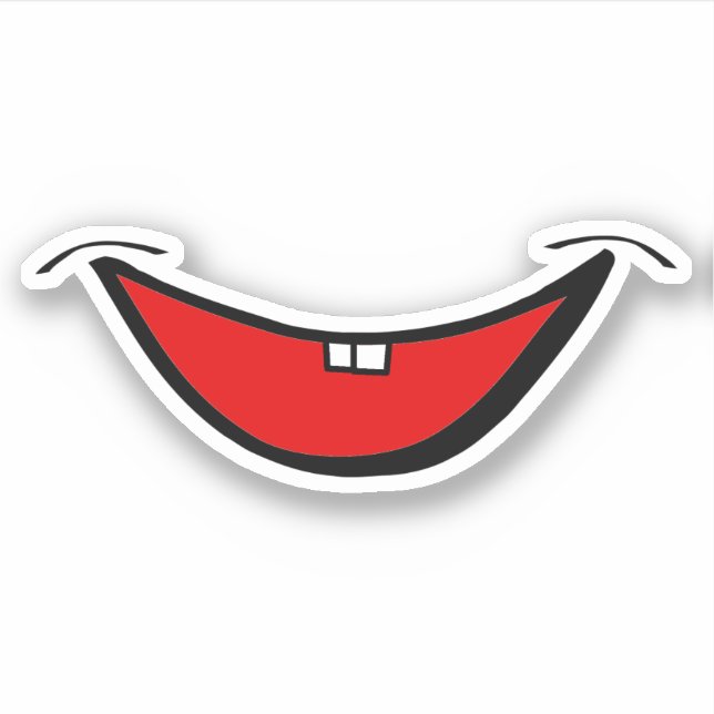 Toothless Smile Illustration Sticker (Front)