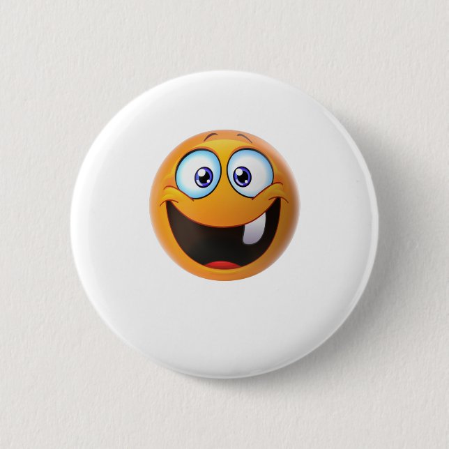 Toothless Smile Yellow Button (Front)
