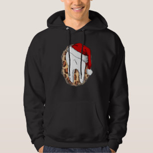 Toothmas Merry Christmas Teeth In Santa Hat Dental Hoodie