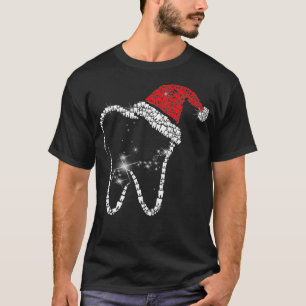 Toothmas Merry Christmas th In Santa Hat Dental As T-Shirt