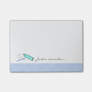 Toothpaste and Toothbrush Dental Reminder Post-it Notes