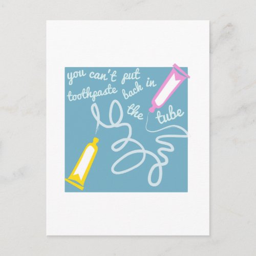 Toothpaste In Tube Postcard