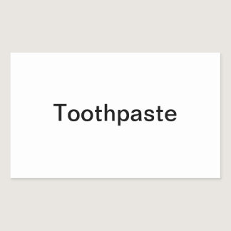 Toothpaste Label/ Rectangular Sticker