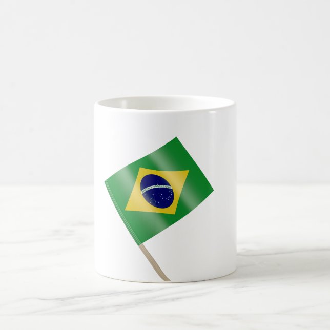 Toothpick with Brazilian flag Coffee Mug (Center)
