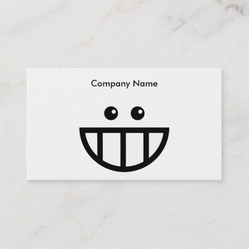 Toothy Face, Company Name Business Card Template