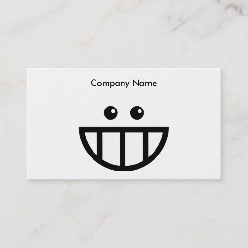 Customizable Toothy Face, Company Name Business Card Template