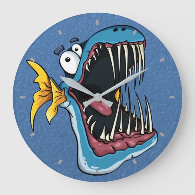 Toothy Fish Wall Clock (Front)