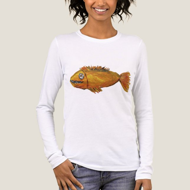 Toothy orange fish shirt (Front)