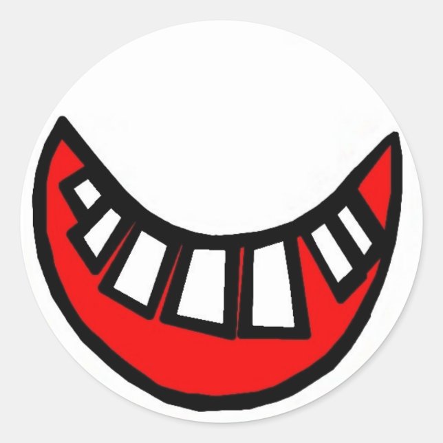 toothy smile large sticker (Front)