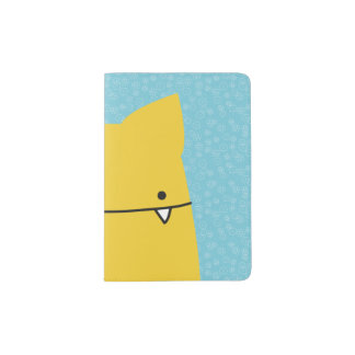 Toothy Yellow Cat Passport Cover