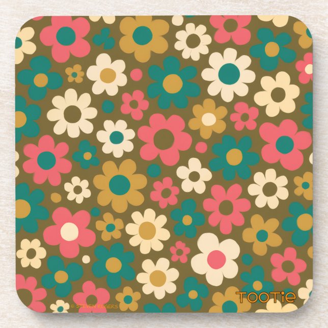 Tootie Floral Coaster.   Beverage Coaster (Front)