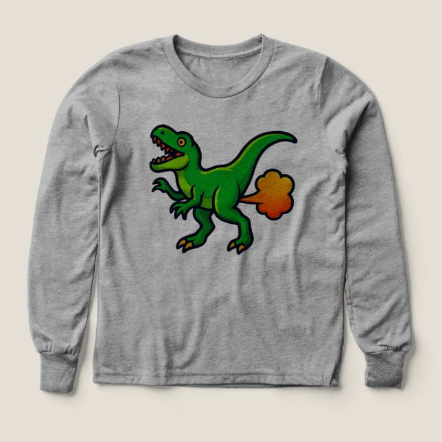 Tootin' T-Rex Roarin' with Laughter! Tri-Blend Shirts (Design Front)