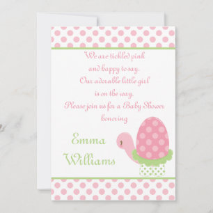 Tootsie Turtle Baby Shower Invitation-1 Invitation