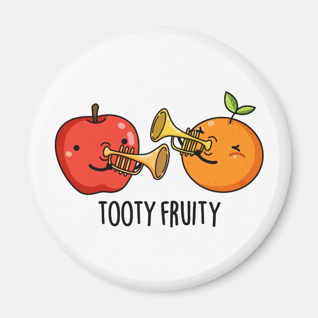 Tooty Fruity Funny Fruit Musician Pun  Magnet (Front)