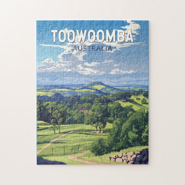 Toowoomba Australia Travel Art Vintage Jigsaw Puzzle (Vertical)
