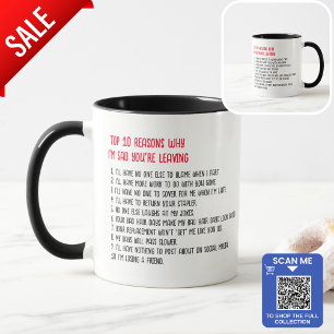 Top10 Reasons Why I'm Sad You're Leaving Farewell Mug