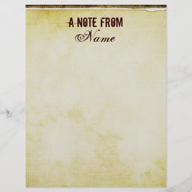 Top 10 Award! A Note From... Letterhead (Front)