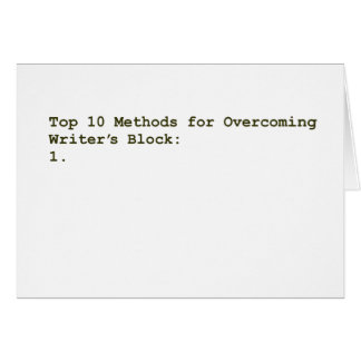 Top 10 Methods for Overcoming Writer's Block Cards