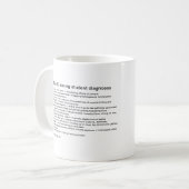 Top 10 nursing student diagnoses coffee mug (Front Left)