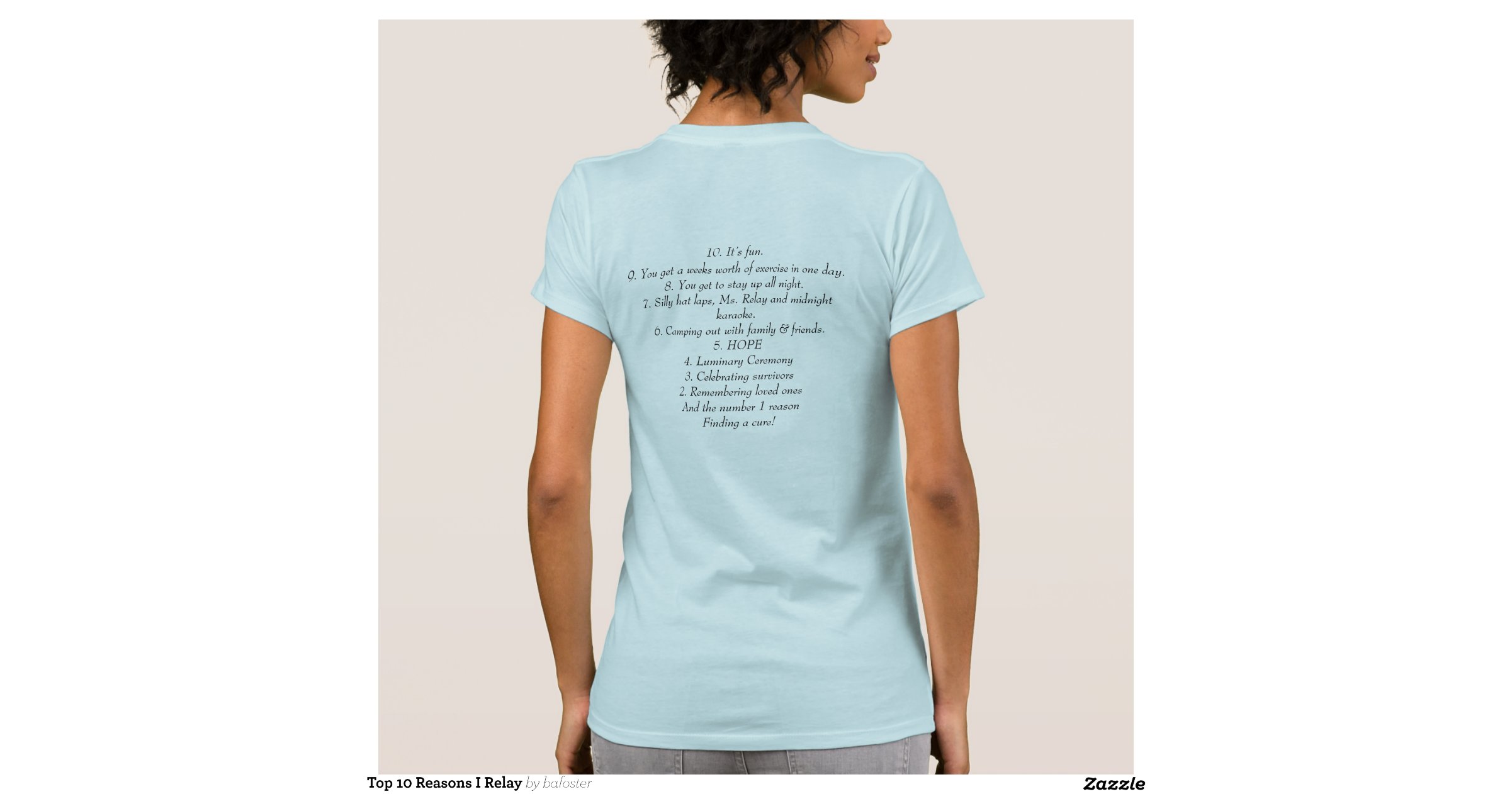 Top 10 Reasons I Relay Tshirt | Zazzle