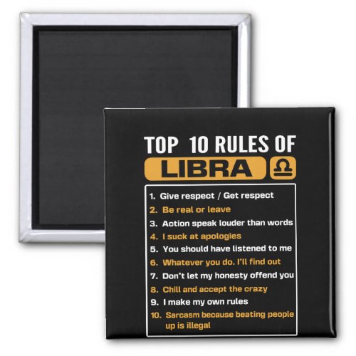 Top 10 rRules Of libra Libra Facts Traits Rules Magnet