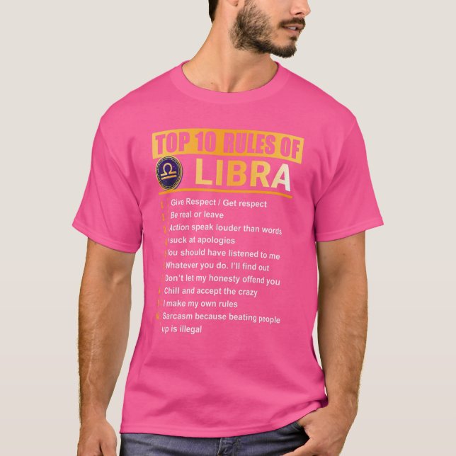 Top 10 Rules For Libra Zodiac Birthday (Front)