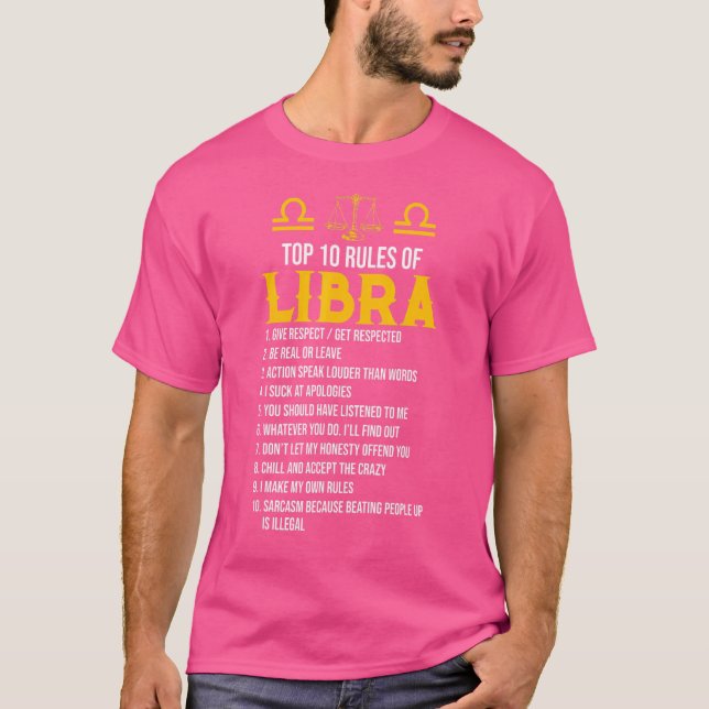 Top 10 Rules Libra Horoscope Birthday 3 (Front)