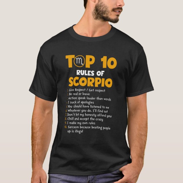 Top 10 Rules of Scorpio Birthday Gifts (Front)