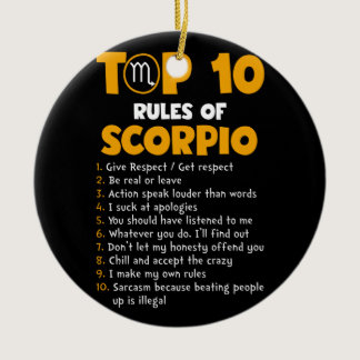 Top 10 Rules of Scorpio Birthday Gifts Ceramic Ornament