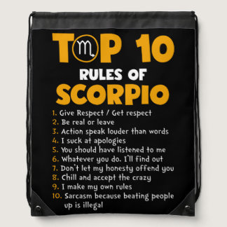 Top 10 Rules of Scorpio Birthday Gifts Drawstring Bag
