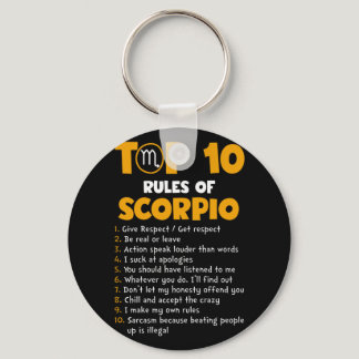 Top 10 Rules of Scorpio Birthday Gifts Keychain