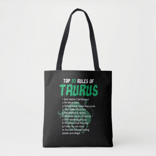 Top 10 Rules Of Taurus Zodiac Birthday Gift Tote Bag