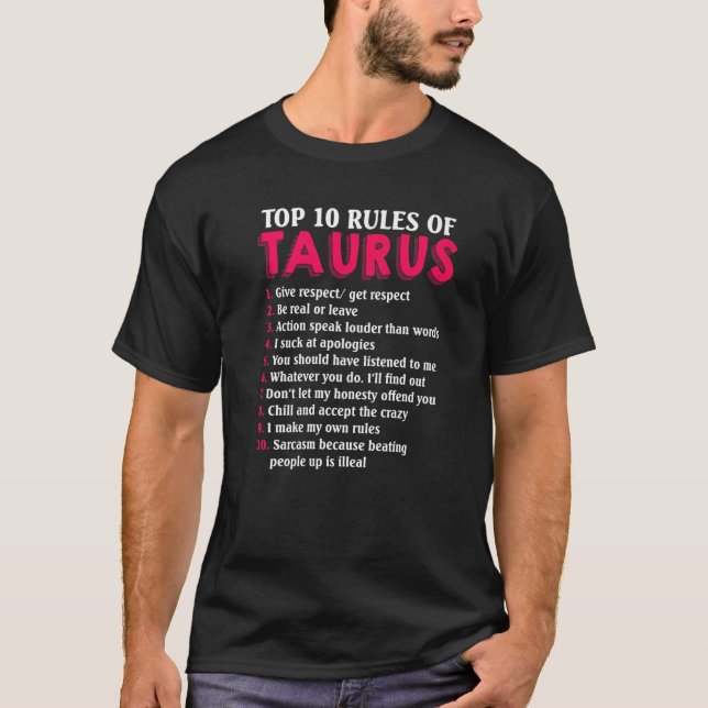 Top 10 Rules Of Taurus Zodiac Sign (Front)