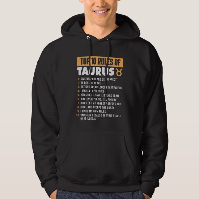 Top 10 Rules Of Taurus  Zodiac Sign Astrology Astr (Front)