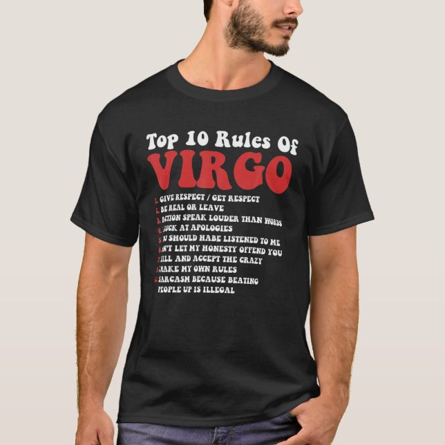 Top 10 Rules Of Virgo Funny Virgo Horoscope (Front)