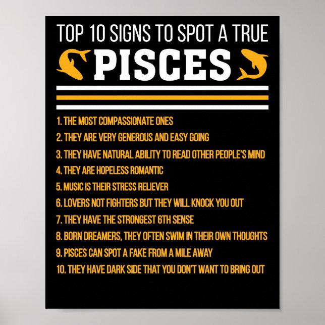 Top 10 Signs To Spot A True Pisces (Front)
