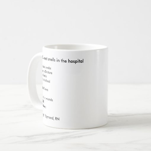 Top 10 worst smells in the hospital coffee mug Zazzle