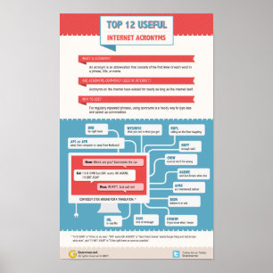 Top 12 Useful Internet Acronyms Poster
